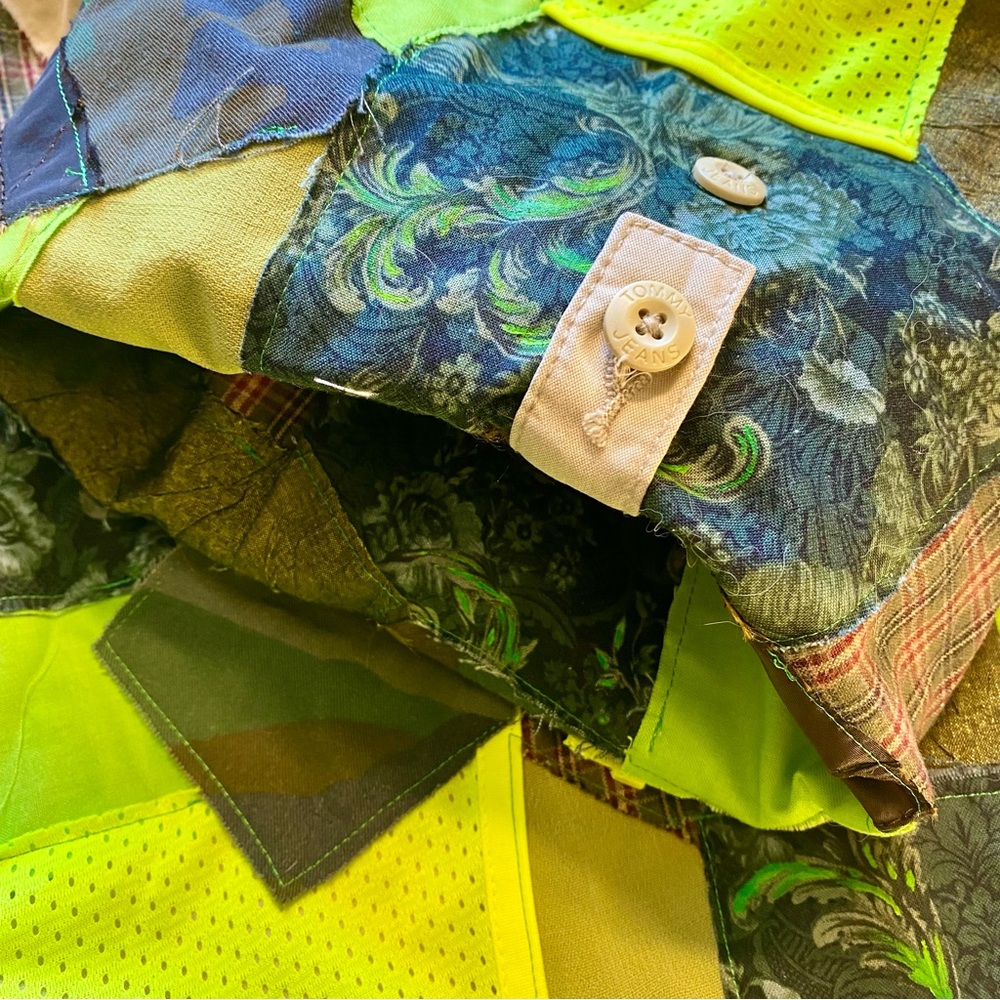 Neon Patchwork Cargo Pants - image 3